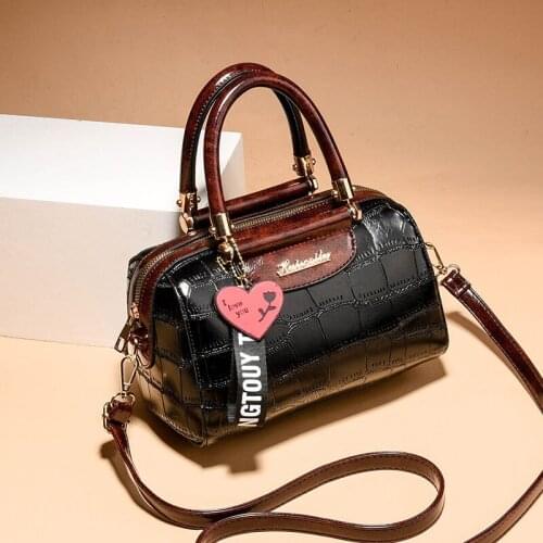 New retro crocodile pattern single shoulder handbag ancient door European and American version portable diagonal bag