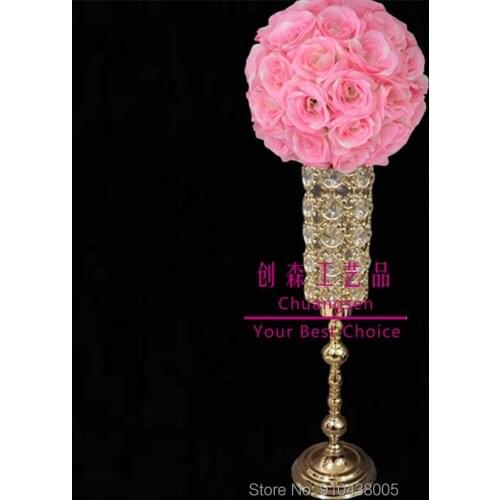 Wedding Centerpiece Flower Stand,Flower Pillar Gold Metal Flower Stand Beautiful Flower Vase Party Favor Event Decoration