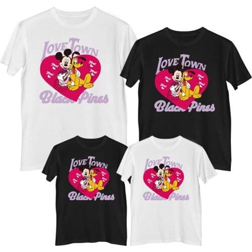 Disney Mickey Mouse Goofy T-shirt Summer Comfortable 100% cotton Fashion tshirt women 2021 girls clothes mommy and me clothes