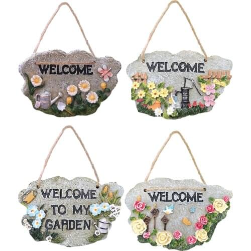 Spring Welcome Sign for Front Door Handmade Porch Plaque Decor Entrance