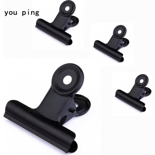 High quality Black 50mm 38mm 31mm 22mm Multicolor Round Metal Clamp Paper Clips Student School Office Supplies