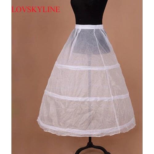 In Stock 3 Hoops Petticoats for wedding dress Wedding Accessories Free Shipping Crinoline Cheap Underskirt For Ball Gown