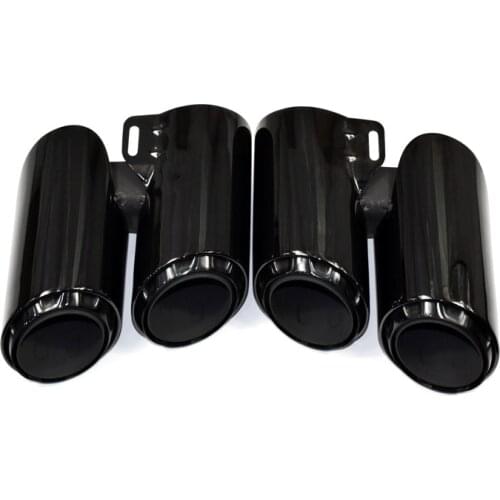 1 Pair stainless steel exhaust tip for Porsche Panamera in -2020 Black muffler tip exhaust tail car exhaust pipe tailpipe