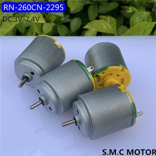 1PCS micro 260 carbon brush motor DC 3V 5V 6V 7.4V 23200RPM high speed and high torque toy excavator vehicle ship model motor