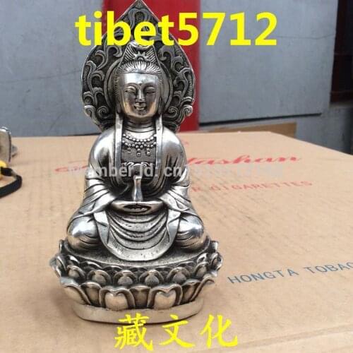 14 cm Tibetan Buddhist bronze AVALOKITOSHVARE GUANYIN KWAN YIN buddha 5" Bronze Finish Buddha Healing room Art