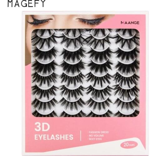 20Pairs Of 3D Mink Eyelashes Natural Thick Long False Eyelashes Dramatic Fake Lashes Makeup Extension Eyelashes Maquiagem