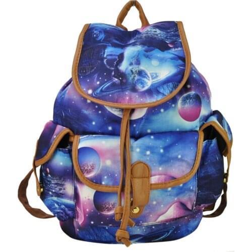 2020Galaxy Space Backpack Daily Laptop Biefcase School Bags For Teens Girls Casual Travel Backpack SY0414