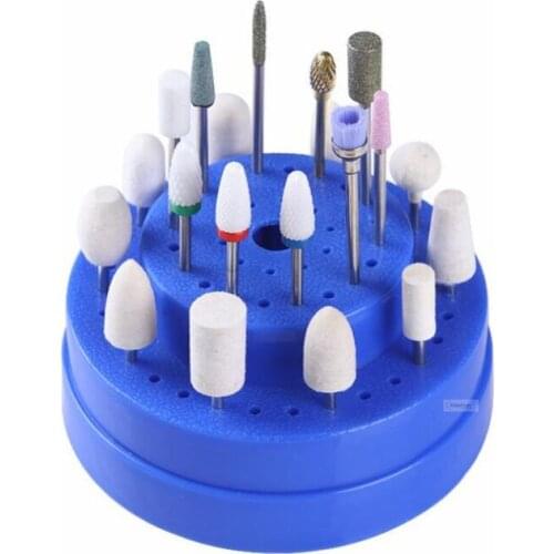 60 hole Nail Drill Bit holder electric manicure machine storage box pedicure stand tools Nail Art container