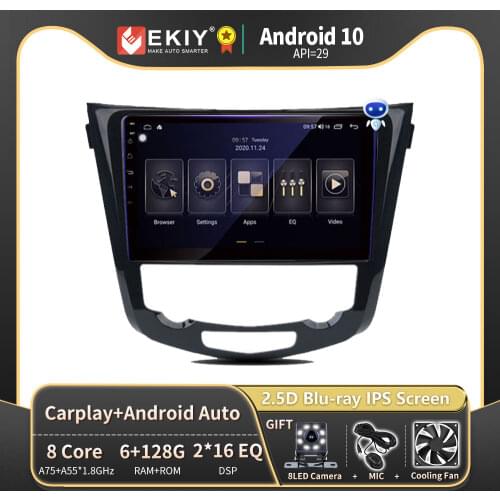 EKIY 10.1" IPS Android 9.0 Car Stereo Radio Head Unit For Nissan X-trail Xtrail 2014 2015 2016 2017 GPS Navigation Autoradio DVD
