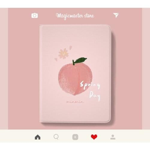 For Ipad Pro 11 Air 4 Mini 5case Cute and Fresh Three-fold Anti-fall Protective Cover with Pen Slot