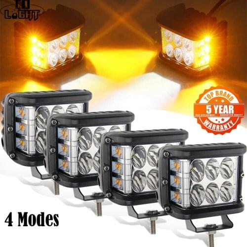 CO LIGHT 4“ Strobe Led Work Light 12V 24V For Car 4x4 Off road Motorcycle ATV SUV Trucks Led Beam Barra Fog Lamp Driving Lights