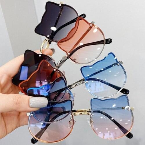 Cartoon Lovely Kids Sunglasses Bear Shape Frame Girls Children Sun Glasses Cat Eye Glasses Baby Boys Eyewear Cute Shades Goggles