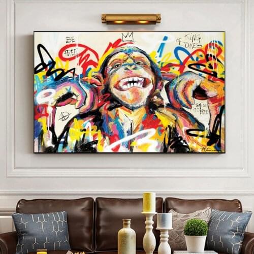Culture Graffiti Art Animal Canvas Paintings Orangutan Posters and Prints Wall Art Pictures for Living Room Wall Decor Cuadros