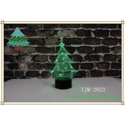 YJM-2823 Amazing Christmas Tree Shape Night Light Led Holiday Lamps National Day Craft Desk Lamps for Girl Friend Present