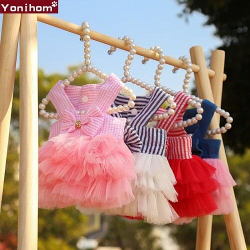 Lace Summer Dress For Dog Pets Dog Clothes Handmade Teddy Wedding Dress Skirt Puppy Clothing Dresses For Dogs Skirt Pet Clothes