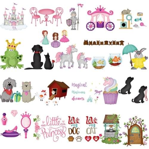 Love My Cat Magical Unicorn Dream Hot Brands Metal Cutting Dies For Scrapbooking Craft Die Embossing Stencil Cut Card Making