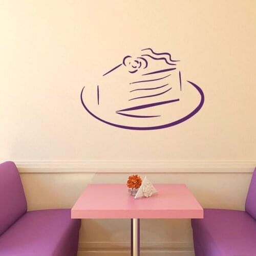 Sweet Cake Birthday Pie Wall Stickers Kitchen Cafe Home Interior Design Vinyl Decal Sticker Kids Baby Room Decor Wall Decals