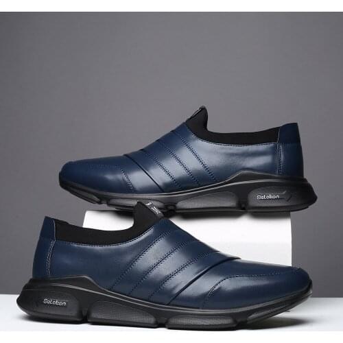Leather Shoes Mens Leather Spring 2021 New Mens Business Casual Soft-Soled Non-Slip Breathable All-Match Footwear