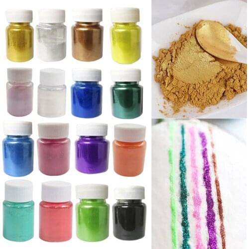 2Pcs Edible Gold Powder Set with Cake Brush Macaron Chocolate Decoration Glitter Powder Silver Pearl Powder Baking Color Dust