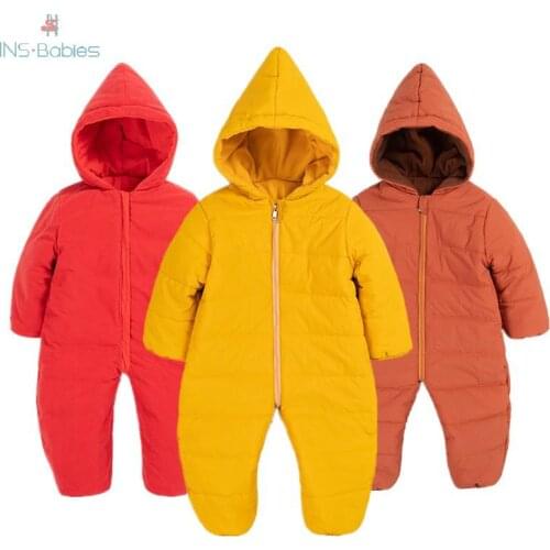 New Autumn Baby girls clothes Winter 6m-24m NewBorn Baby Romper for girls Thickened Cotton Padded jumpsuit Climbing infant 2020