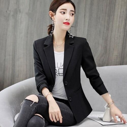 2021 New Autumn Blazer Women Jackets Solid Office Ladies Blazers Long Sleeve Temperament Vintage Coats Female X638RX