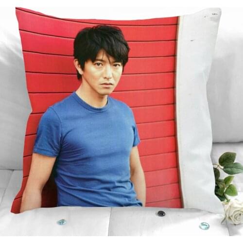 New Custom Kimura Takuya Pillowcases Printed Square Pillowcase Home Decorative Zipper Pillow Cover 35X35cm40X40cm(One Side)