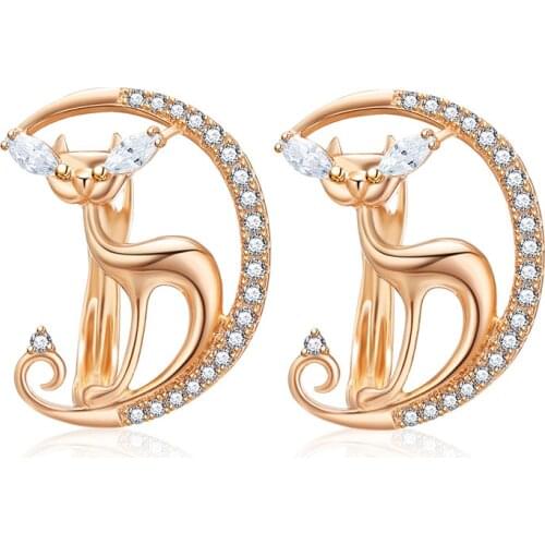 New Creative Christmas Ornaments Stylish Christmas Elk Crystal Deer Stud Earrings Women Fashion Jewelry Gift Christmas Ornaments