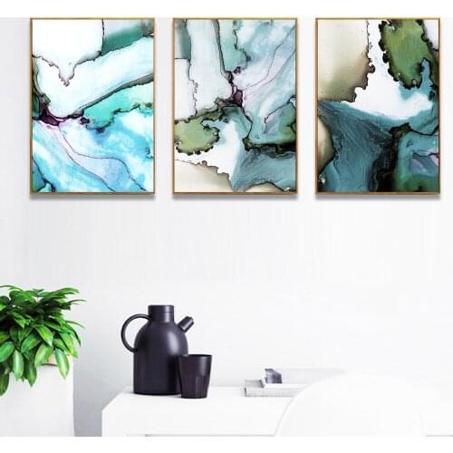 Poster Decorative Marble Abstract Canvas Painting Ink Posters And Prints Wall Pictures Geometric Canvas Print Living Room Decor