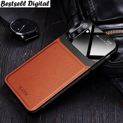 Shockproof Leather Case for Samsung Galaxy Note 10 10 Plus Mirror Glass Silicone Phone Back Cover For Samsung Note 9 8
