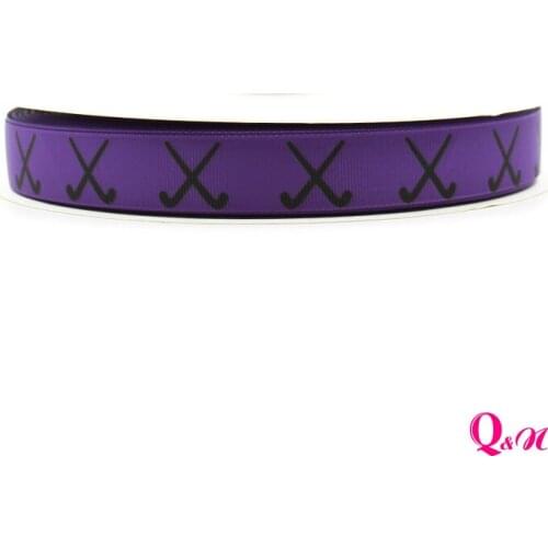 Q&N ribbon 16mm 22mm 25mm 38mm 50mm 75mm 20181213 465 Color Hockey Printed Grosgrain Ribbon Webbing 50yards/roll For Hair Tie