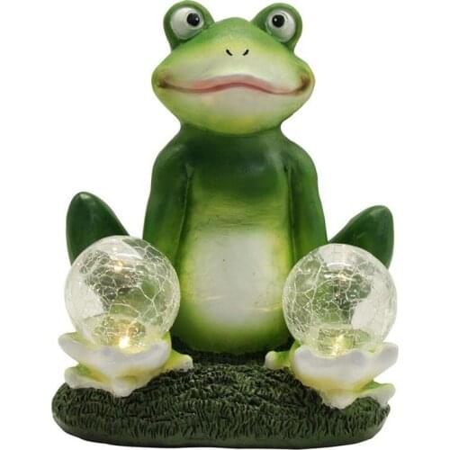 Frog Garden Solar Lights Outdoor Creative Frog Figurine Light Frog Garden Statues Solar Decorative Lights For Patio Lawn Walkway