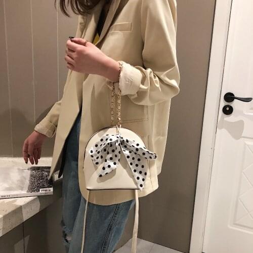 One-shoulder speckle Silk scarf Shell bag Colourful female fashion Solid Zipper Casual occasion fashion Versatile handbag