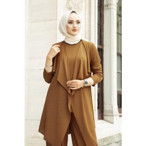 Consisting of Pants and a Long-sleeved Tunic with rufflesTurkey Muslim Fashion Hijab Dress Islam Clothing Dubai Istanbulsty 2021