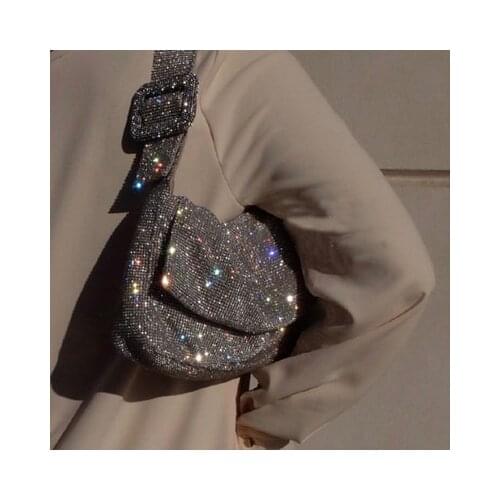 Diamonds Evening Handbags For Women 2021 New Korean Luxury Designer Shiny Rhinestone Clutch Purse Ladies Sac Femme Fashion