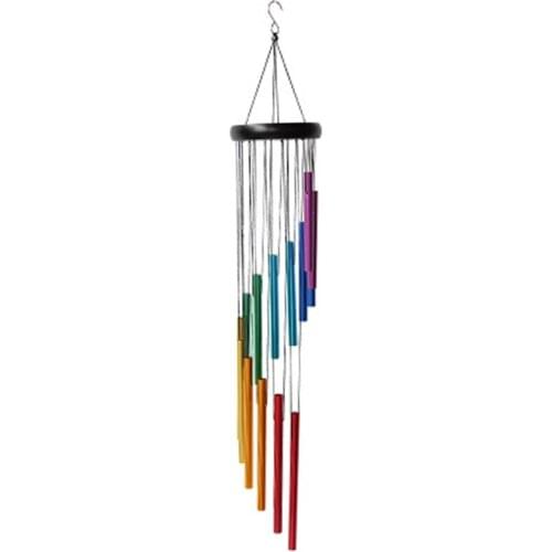 Wind Chimes Outdoor Metal Wind Chimes Tubes Dark Tone Wind Chimes with Soothing for Terrace Porch Backyard Decoration