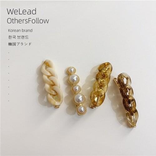 Vintage High quality party pearl leopard Acrylic hair clip twsited Barrettes hair accessories for girls hair pins korean
