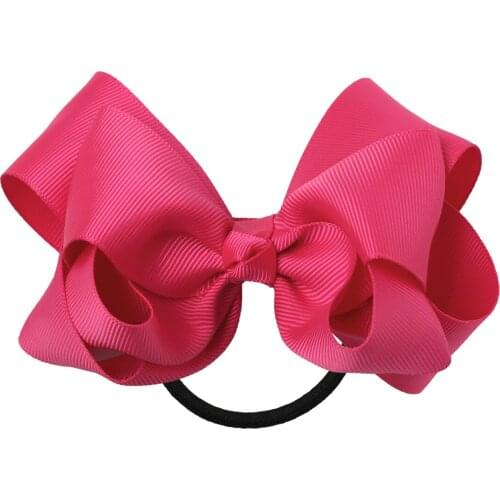 1PC Retail 4" Double Layered Hair Bows With Black Elastic Bands Pretty Hair Bow For Girls School Headbands Hair Accessories