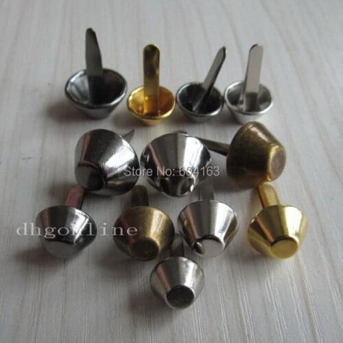 100 PCS 15mm 5/8" Purse Handbag Feet NAILHEADS Stud Spike Nickle Bronze Gold Black