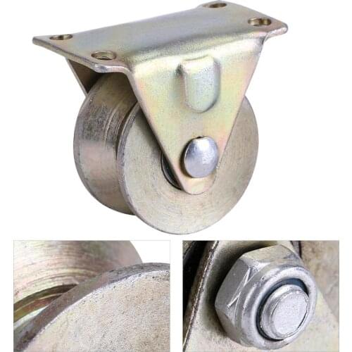 2pcs 2inch V Type Wheel Track Rail With Bracket Sliding Gate Roller Steel Sliding Gate Roller Steel V Type Wheels Dropshipping