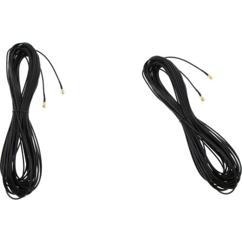 2Piece 65.6ft/20M RP-SMA Male to Male Wifi Antenna Adapter Extension Cable