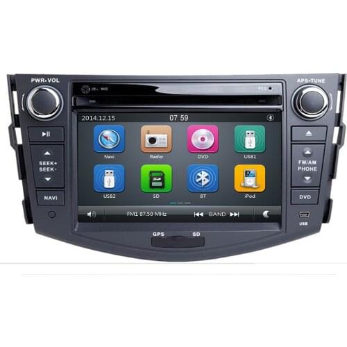 Car DVD Player 2Din Car Radio For Toyota RAV4 2006 2007 08 2009 2010 2011 12 Steering Wheel control Touch screen GPS Navigation