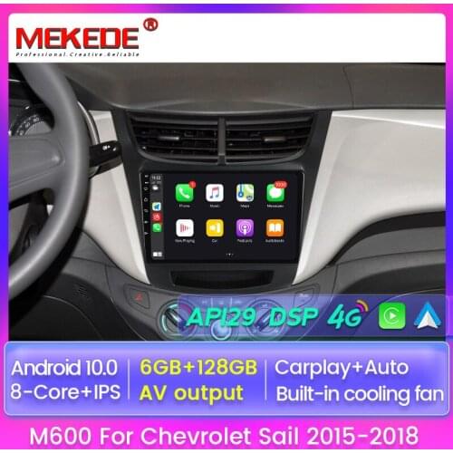 IPS 1280*720 Android 10.0 Car Radio DVD Player for Chevrolet SAIL 2015-2018 GPS Glonass Navigation Audio Video SWC Carplay AUTO