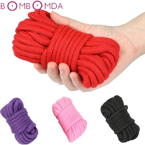 BDSM Bondage Soft Cotton Rope Flirting Sex Toys for Couples Roleplay Slave SM Bondage Rope Restraint Adult Game 5 10 Meters