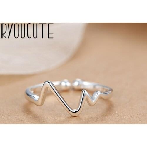 Bohemian Punk Real Silver Color Geometric Simple Rings for Women Statement Jewelry Big Finger Engagement Ring Party Gift