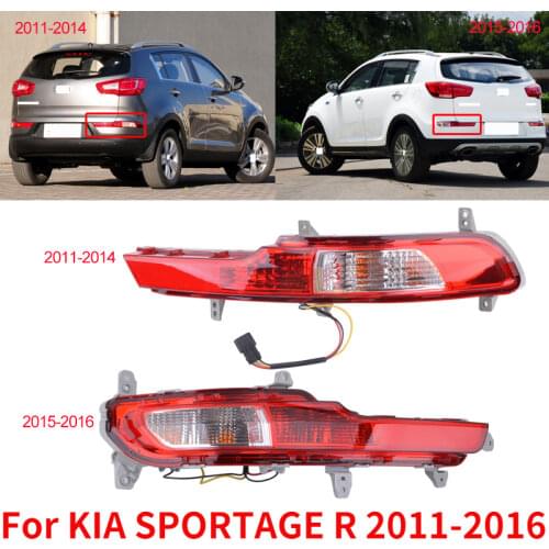 CAPQX For KIA SPORTAGE R 2011-2016 Rear Bumper Reflector Brake Light Parking Light Warning Fog Lamp 92406-4T300 92406-4T800