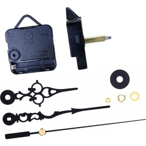 Black Torque Long Shaft Clock Movement Mechanism with for for Hands DIY Clock Supply