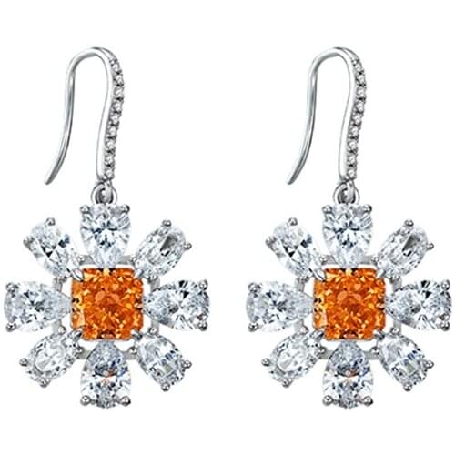 Designer Fashion 925 Sterling Silver Jewelry 3A Cubic Zirconia Party Earring