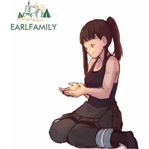 EARLFAMILY 13cm x 9.1cm for Fire Force Maki Witch Anime Waterproof Decal Vinyl Material Laptop Bumper Decoration Car Sticker