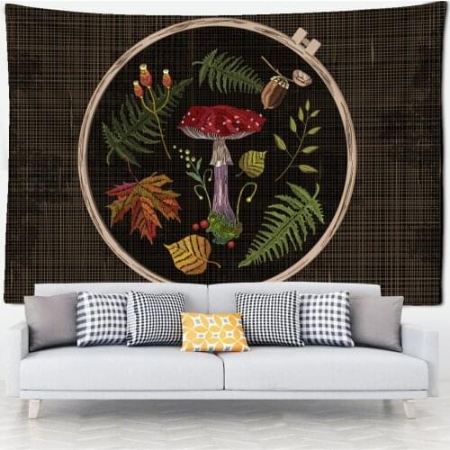 Simple Mushroom Owl Sychedelic Background Cloth Background Wall Decoration Cloth Tapestry Home Decoration Tarot Tapestry
