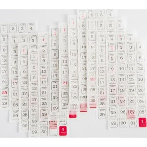 Year Calendar Stickers For 365 Days Full Year Daily Plan Label Sticker Date Perpetual Calendar Paper Notebook Decoration